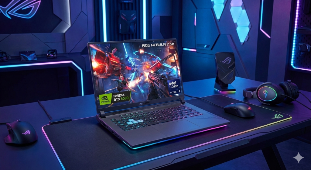 ASUS ROG Strix G16 2025 gaming laptop with RTX 5080, Intel Core Ultra 9, high-refresh 16-inch display