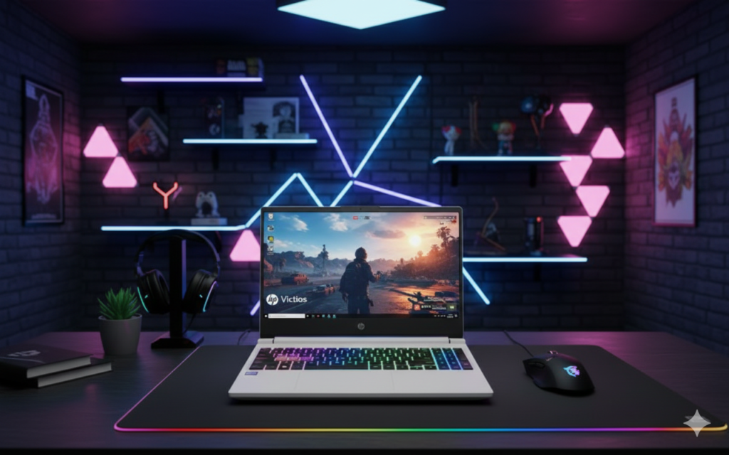 HP Victus 15.6-inch 2025 gaming laptop with AMD Ryzen 5 CPU and Radeon RX 6550M