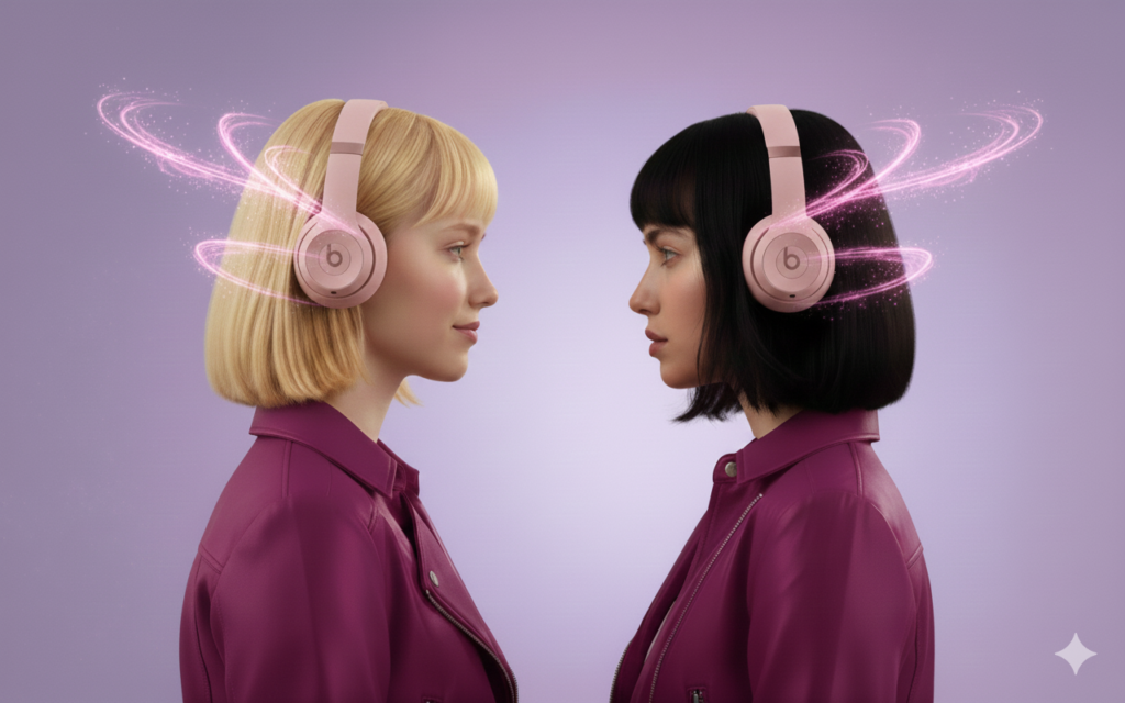 Pink Beats headphones with premium pink design