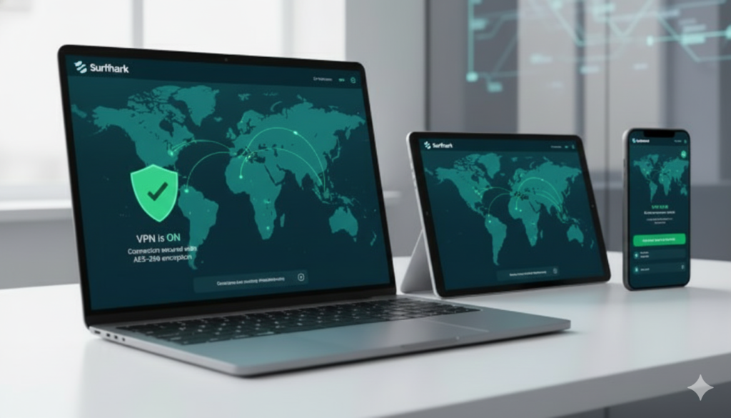 Surfshark VPN server map in 100 countries